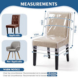 TAOCOCO Clear Dining Chair Covers, Heavy Duty Plastic Chair Covers, 4 Pack Waterproof Seat Cover for Protection Against Cat & Dog Clawing, Stain & Dust Protector, Easy Clean