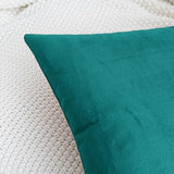 HWY 50 Teal Throw Pillow Covers Velvet 20x20 Inch Pack of 2