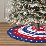 4th of July Decoratios for Tree Skirt Gnome Stars Patriotic America Memorial Day 36in Holiday Tree Skirt Decor for Party Indoor Home