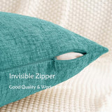 HWY 50 Throw Pillow Cover 12x20 Inch Soft Chenille Teal Pack of 2