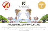 AK TRADING CO. 10 feet x 8 feet IFR Polyester Backdrop Drapes Curtains Panels with Rod Pockets - Wedding Ceremony Party Home Window Decorations - Olive Green