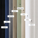 OWENIE Bob 2 Panels Sage Green Kitchen Curtains Sets for Windows 36 Inch Length, Faux Linen Textured Short Cafe Curtains Tiers for Kitchen, Rod Pocket Small Window Drapes for Bathroom, 30Wx36L Inch