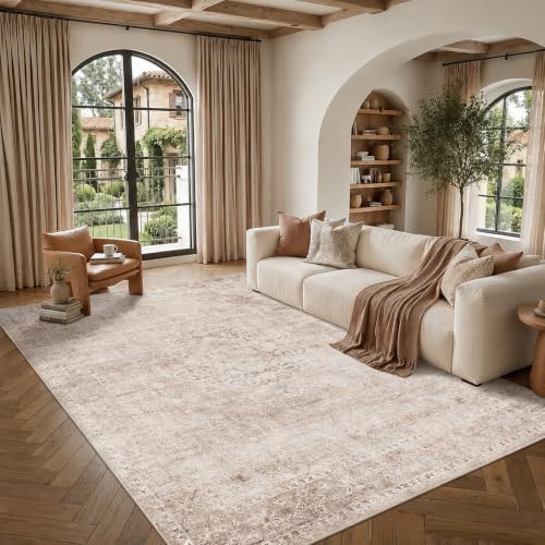 HelloTree 8x10 Vintage Washable Living Room Area Rug