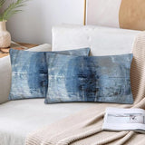 Throw Pillow Covers for Couch, 20x12 Inch, Set of 2, Grey Blue