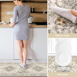 2x8 Boho Washable Kitchen Runner Rug with Non Slip Rubber Backing