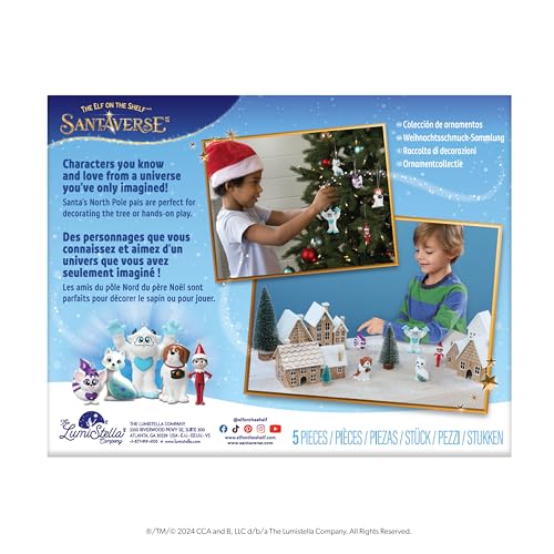The Elf on the Shelf Ornament Collection - 5 Collectible Hang-or-Play Figures - with 2 New North Pole Pals - for Ages 3 Years and Above