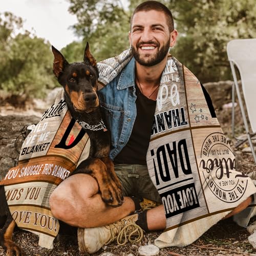 Gifts for Dad from Daughter Son - Fathers Day Dad Gifts for Birthday Valentines Day Christmas - Fathers Gift Ideas - 60"x50" Soft Flannel Blanket Gifts for Him Anniversary