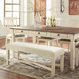Fuloon Stretch Jacquard Dining Bench Cover - Anti-Dust Removable Bench Slipcover Washable Seat Cushion Protector for Bedroom, Kitchen, Hotel, Banquet (Beige)
