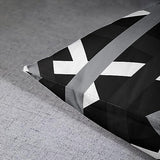 Emvency Set of 2 Throw Pillow Cover Gray Black Stripes Design Retro Decorative Pillow Case Striped Home Decor Square 18x18 Inch Cushion Pillowcase