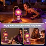 Candle Warmer Lamp with Adjustable Height - Flameless 4-Level Dimmable Wax Warmer, Timer Function & Stylish Design in Multiple Colors (Pink)