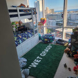 Wet Grass Rug - Green Grass Classic Handmade Flocked Area Rug - Hypebeast Home Decor Carpet - 20 * 32in (50 * 80cm) Indoor Entryway/Bathroom Mat/Sneaker Display Mat - Artistic Premium Floor Mat