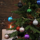 Christmas Ball Ornaments for Christmas Tree - Shatterproof Hanging Decorative Baubles Set for Xmas Tree (60mm/2.36", Dark Green)