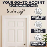 21.6" Love You Bye Sign Above Door Decor - Wall Sign Door Decorations, Good for Inside and Outside Use, Lightweight and Easy to Install Farmhouse Wall Art, Suitable for Hallway and Living Room