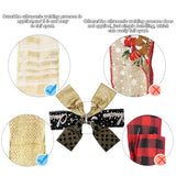 Christmas Tree Topper Bow,48''x 13'' Large Glitter Satin Christmas Wreath Bows Xmas Ornaments with Long Streamer Wired Edge Ribbon for Farmhouse Christmas Decoration (Black and Gold)