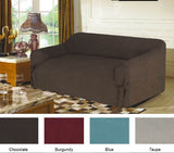 Micro Suede Love Seat Slip Cover Grey