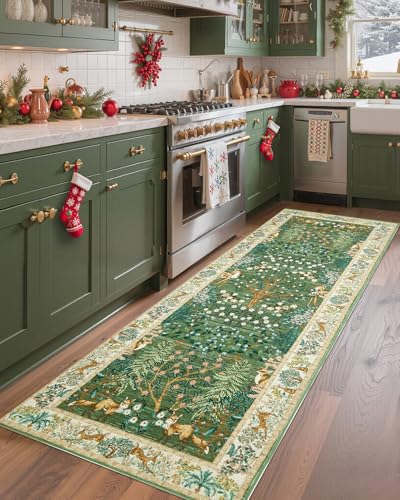 GarveeHome Forest 2.5x8 Rug Kitchen Runner Rug Non Slip Washable Jungle