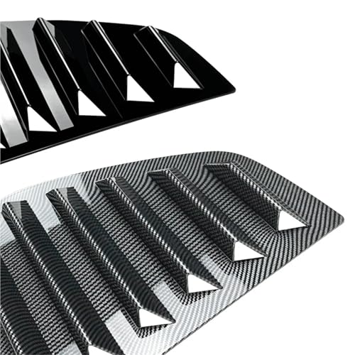 A Pair Rear Window Louver Shutter Compatible with VW Golf 5 5 Golf MK5 Side Air Vents Shutter Cover Trim Exterior Accessories(Piano Black)