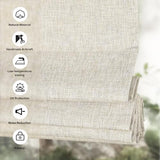 LazBlinds No Tools No Drill Cordless Roman Shades for Windows, Blackout Thermal Insulated UV Blocking Window Blinds, Room Darkening Fabric Blinds for Indoor Windows, 34'' W x 64'' H, Beige
