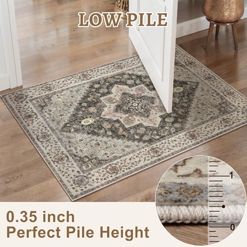 Tangsoo 2.6x14 Hallway Runner Rugs, Washable Runner Rug Non Slip Farmhouse