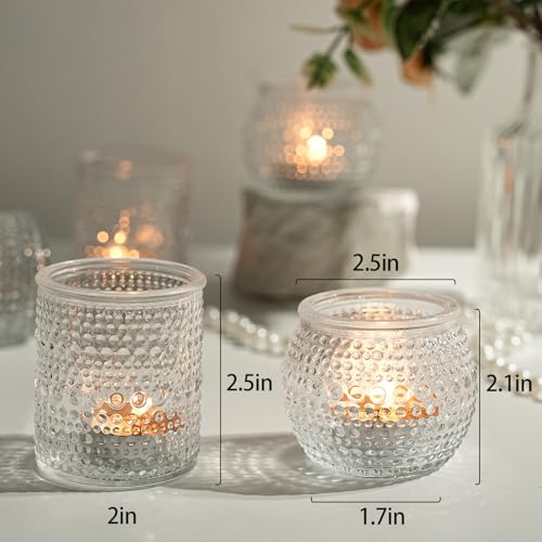 36 Pack Votive Candle Holders, Clear Candle Holder for Wedding Fall Decor