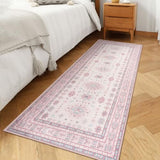 2x6 Runner Rug Washable Non Slip Small Floor Mat for Entry, Kitchen, Pink
