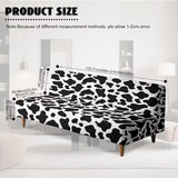 Classic Cow Print Stretchy Sofa Couch Slipcover with Elastic Bands Non Slip & Dustproof Protector Futon Covers Armless Sofa Couch Slipcover
