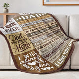 BAOERN Fathers Day Blanket Gifts for Dads - Gifts for Dads from Daughter Son - Dad Birthday Gift - Christmas Valentines Day Present for Dad - Best Father Ever Gift - to My Dad‘s Blanket 60" x 80"