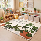 Capoda 3.3 x 4 ft Calming Corner Classroom Rug Inspirational Soft Fluffy Classroom Rug Carpet Mental Health Back to School Decor for School Bedroom Reading Corner(Growth Looks Different for Everyone)