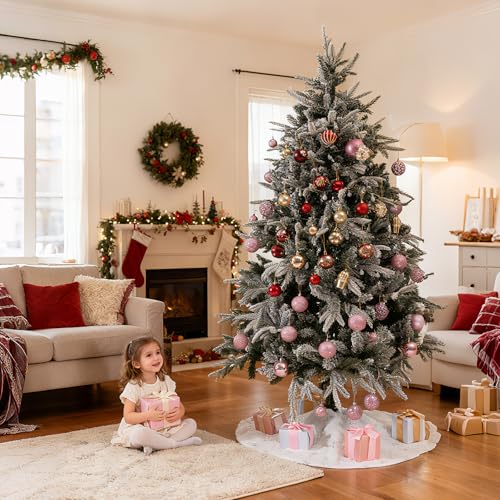 36 Inch Christmas Tree Skirt Faux Fur, White Soft Double Layer Plush Tree Skirt for Merry Christmas Party Christmas Tree Decoration Holiday Party Home Decor Indoor Outdoor B2