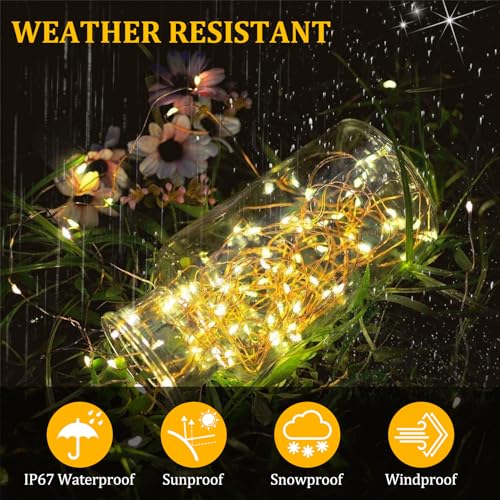 Timer Led Fairy Lights,1 Pack Mini Battery Powered Silver Wire Starry Tiny String Light,Battery Operated Micro Lights for Bedroom,Christmas,Parties,Wedding,Centerpiece,Decoration (5m/16ft Warm White)