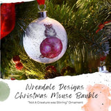 Royal Worcester Hanging Ornament - Not A Creature was Stirring Bauble with Mouse Motif, Fine Bone China Holiday & Christmas Decor, Hand-Painted Animal Design for Festive Cheer & Tree Decoration