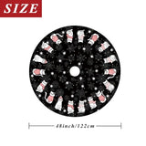 Christmas Tree Skirt Black Tree Skirt Cat Christmas Xmas Winter Tree Skirt 48 Inch for Black Cat Christmas Indoor Outdoor Decorations