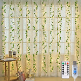 JMEXSUSS Vine Lights for Bedroom, 200 LED Vines Fairy Lights, Artificial Ivy Leaf Light for Wall Curtain Wedding Party Christmas Indoor Decor, 6.5ft x 6.5ft with Remote