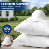 MIULEE Outdoor Pillow Inserts 18x18 Pack of 2 Waterproof Throw Pillow Inserts Decorative 100% Virgin Fibers Filling for Patio Sofa Couch