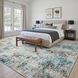 8x10 Area Rugs for Living Room Large Washable Abstract Rug Multi Color