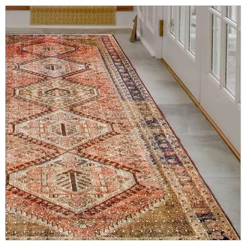 Clear Carpet Runner, USA Made, Safe, 24 x 36 Inch, 2mm Thick Cleated Vinyl, Clear Floor Runner Roll for Carpet Protection, Plastic Area Rug for Doorway Floor