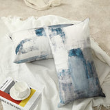 Throw Pillow Covers for Couch, 20x12 Inch, 2 Pack, Grey Blue