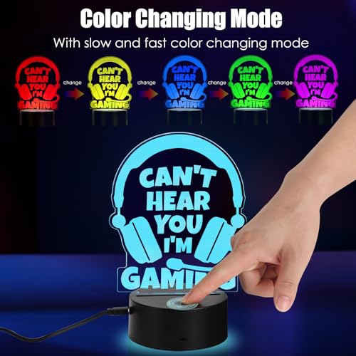 Fathers Day Dad Son Gifts for Teen Boys Girls Year Old Teenager Gifts Him Boyfriend Husband Birthday Gamer Gift Son Brother LED Light Up Acrylic Gaming Lamp Christmas Stocking Stuffers Easter Basket