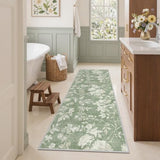 Soalmost Runner Rug 2x6 for Hallway, Washable Runner Rug Non Slip Green