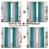 SimpleHome Ombre Room Darkening Curtains for Living Room, Rod Pocket Light Blocking Gradient Teal to Greyish White Thermal Insulated Window Curtains Drapes for Bedroom, 2 Panels, 52x84 inches Length