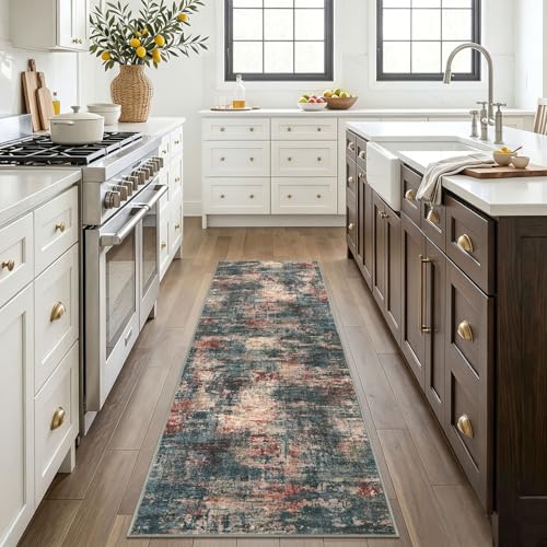 Abstract Washable 2x6 Hallway Runner Rug Non Slip Kitchen Runner