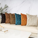 Alerfa Green Brown Floral Throw Pillow Cover 12 x 20 Inch Cut Velvet Rectange Luxury Decorative Lumbar Pillow Cover for Couch Living Room Bedroom