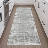 Runner Rug 2x5 Washable Runners for Hallways, Kitchen Runner Grey