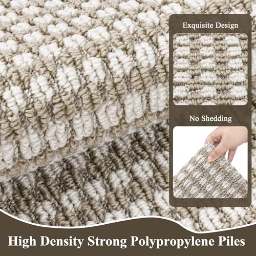 Ileading Laundry Room Runner Rug 2'x6' Non Slip Farmhouse Kitchen Floor Mats with Rubber Backing Machine Washable Beige Indoor Decor Carpet for Doormat Hallway Entryway Petmat Garage Balcony