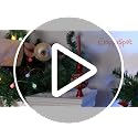 Glass Spherical Christmas Tree Topper Finial Christmas Ornaments with Carved Flowers Holiday Indoor Suitable for Home Party Decoration, 9.8inches, Golden