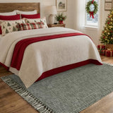 Collive Christmas Sage Green Bedroom Area Rug, Boho Rugs for Living Room