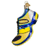 Old World Christmas Running Shoe Glass Blown Ornament for Christmas Tree, Handcrafted Holiday Decoration, Sport Collection