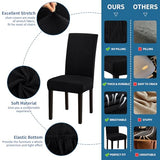 Stretch Dining Room Chair Covers Set of 6, Removable Washable Chair Covers for Dining Chairs,Dining Room, Hotel, Ceremony