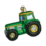 Old World Christmas Tractor Glass Blown Ornament for Christmas Tree, Handcrafted Holiday Decoration, Tools Collection
