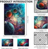 Space Rug for Boys Room 3x5 ft Universe Outer Space Rugs for Kids Bedroom Space Carpet Solar System Galaxy Planet Printed Throw Rugs for Kids Bedroom